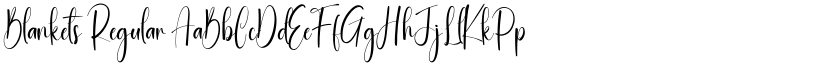 Blankets Regular font