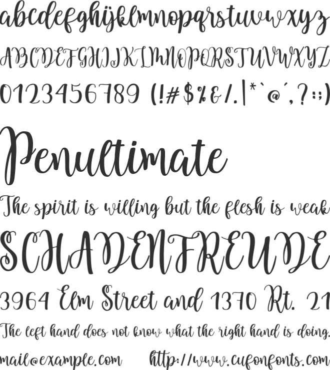 Best Love font preview