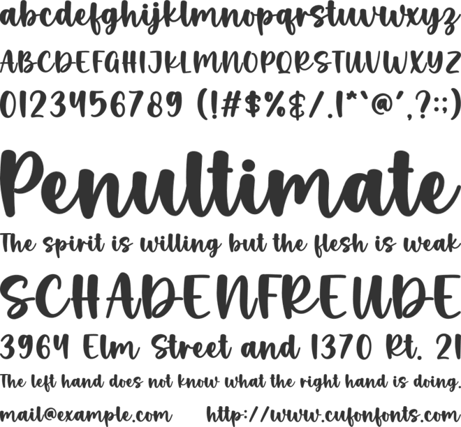 With Love font preview
