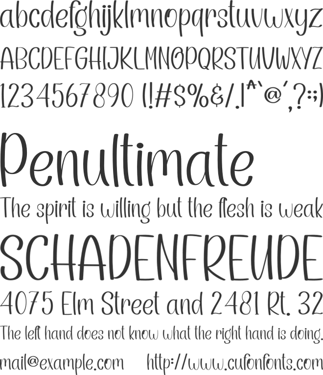 Candella font preview