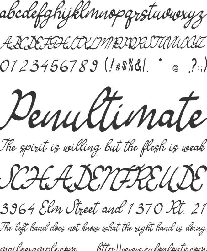 Alvanesa font preview