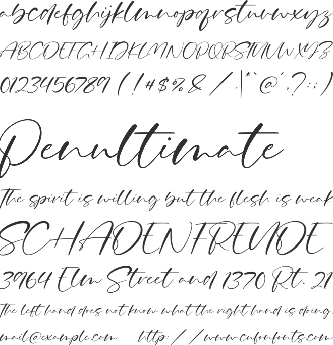 Gastonica font preview