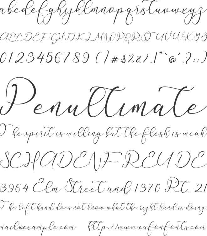 Stefia font preview