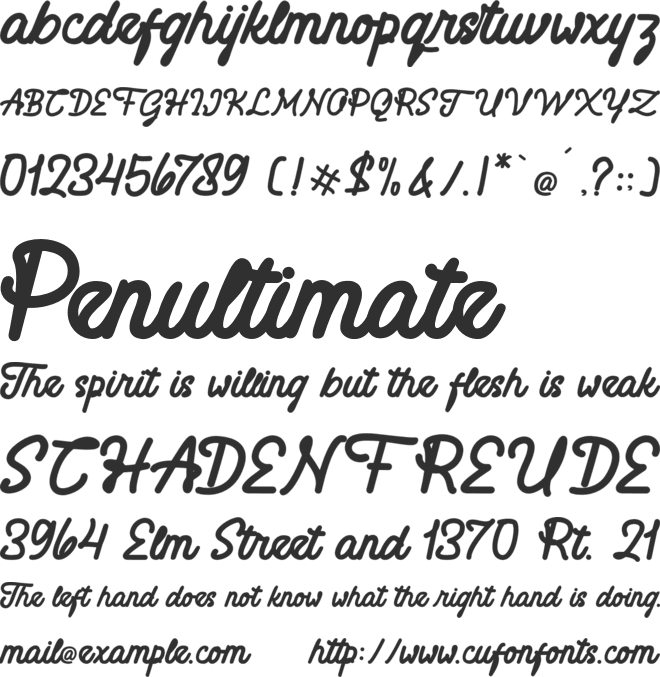 Maguiston font preview