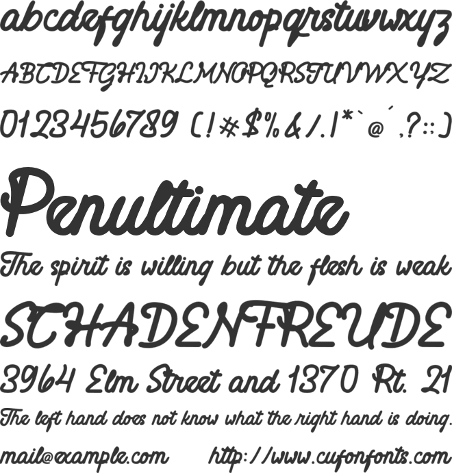 Maguiston font preview