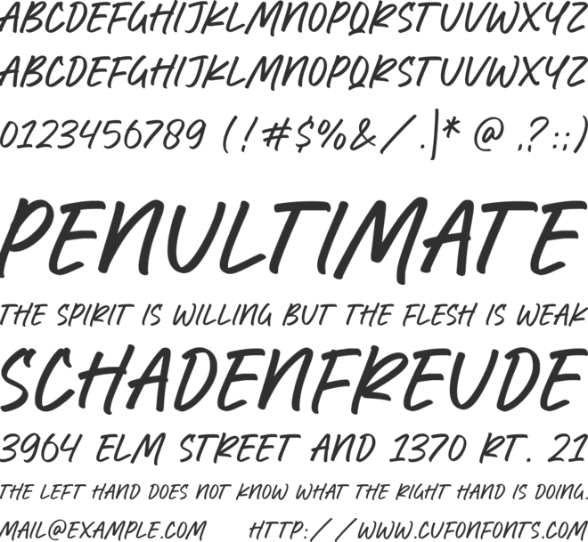 Write Marker font preview