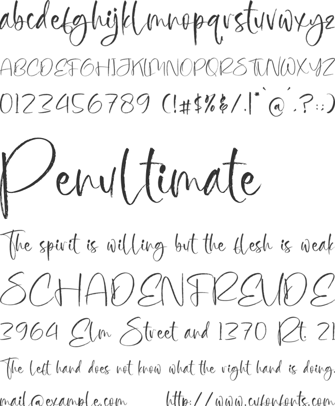 Koodrestta font preview