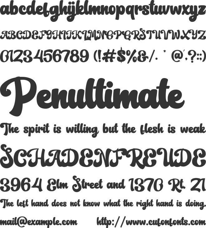 Meginta font preview
