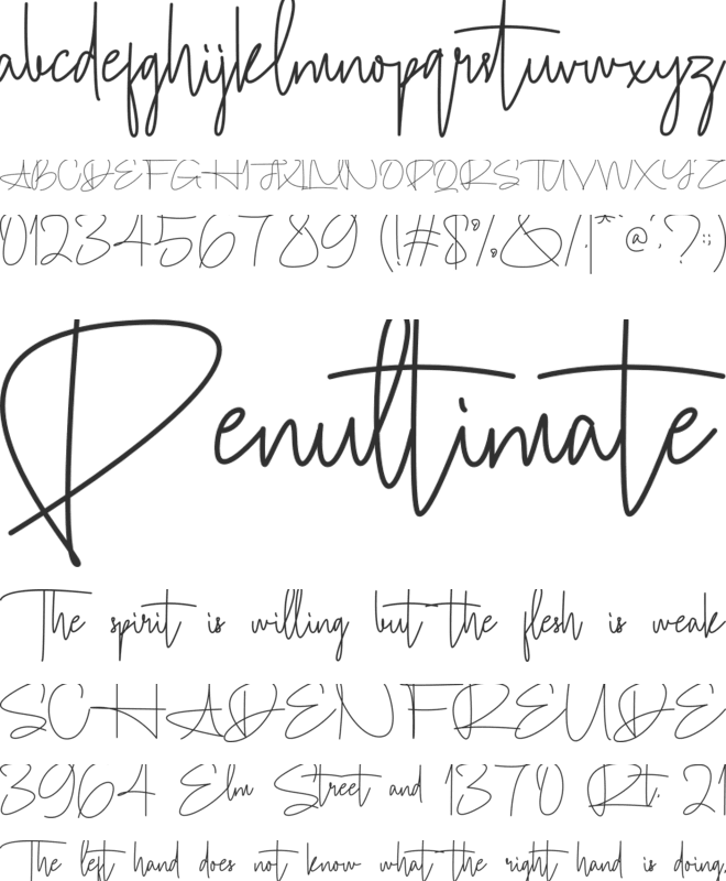 Lomenthosy font preview