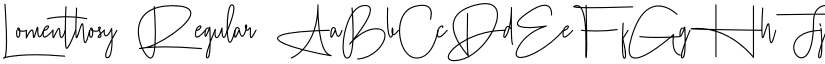 Lomenthosy Regular font