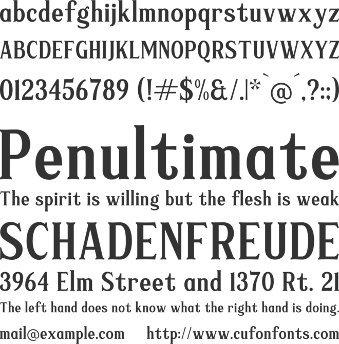 Rabilone font preview