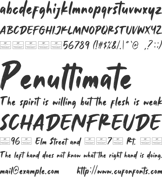 North Plains font preview