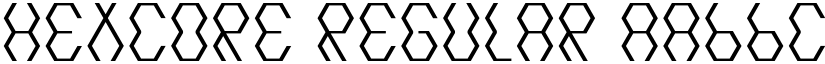 Hexcore Regular font