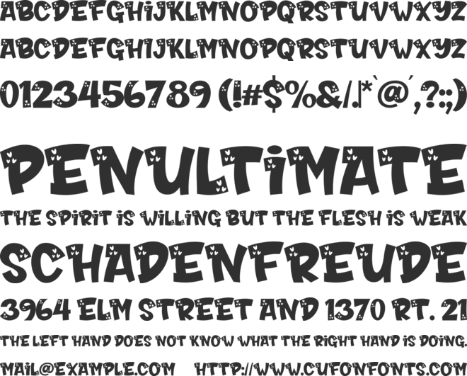Fairy Heart font preview