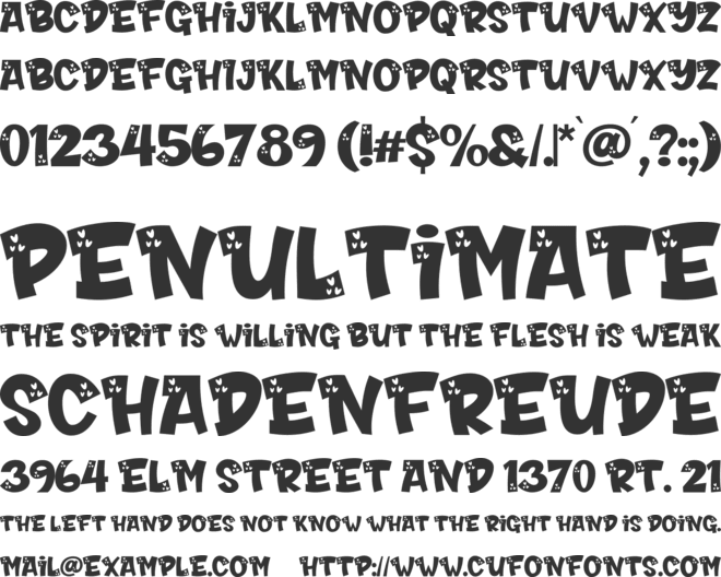 Fairy Heart font preview