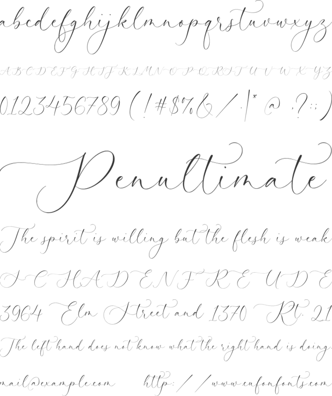 Baritone Harmony font preview