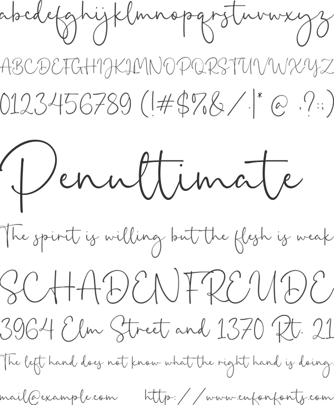 Valencia Nature font preview