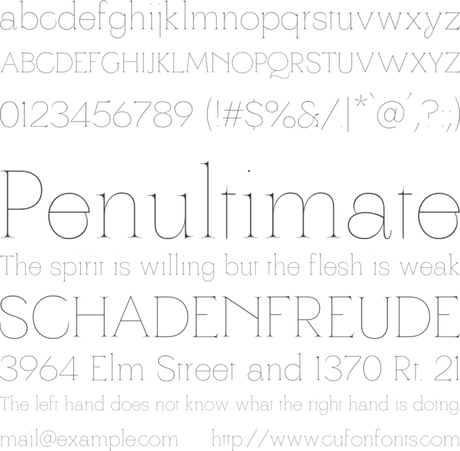 ZT Yaglo font preview