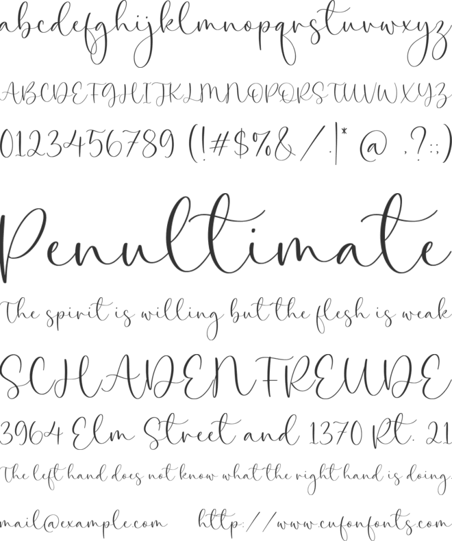 Majestic Jasmine font preview