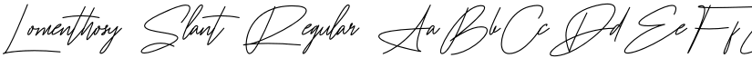 Lomenthosy Slant Regular font