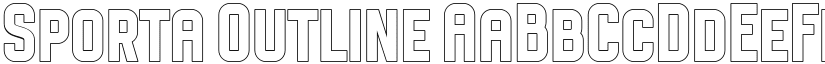 Sporta Outline font
