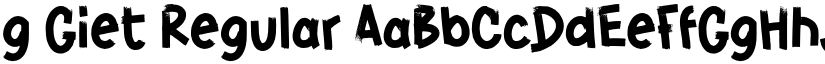 g Giet Regular font