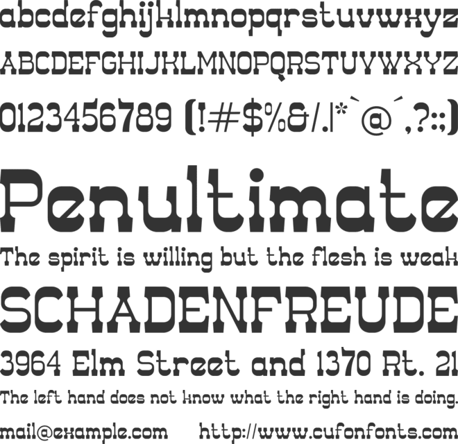 Mayor Sheriv font preview