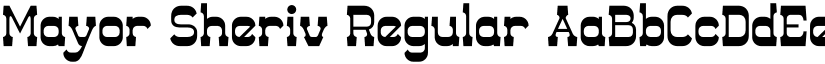 Mayor Sheriv Regular font