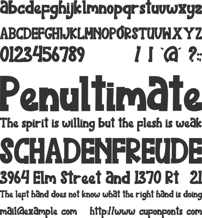 Geralize font preview