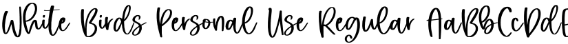 White Birds Personal Use Regular font
