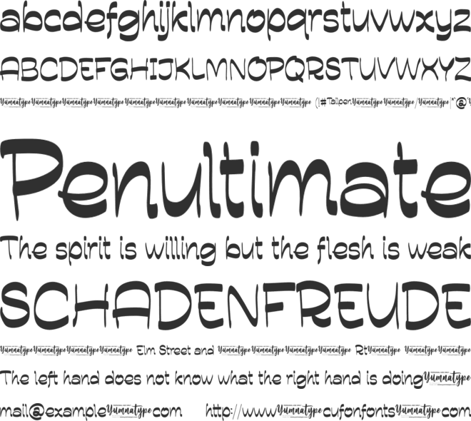 Tailpen Personal Use font preview