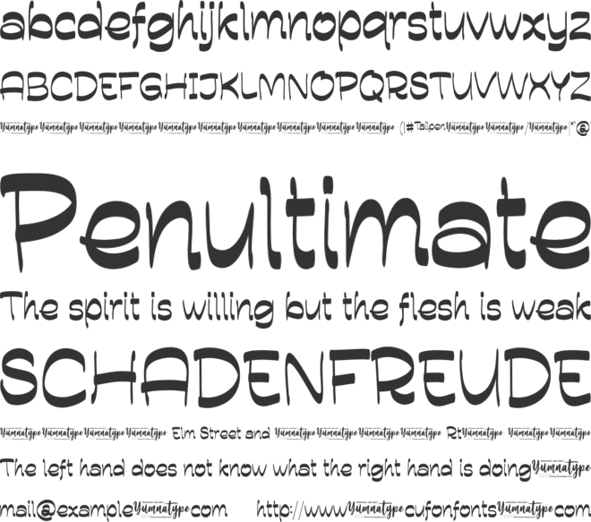 Tailpen Personal Use font preview
