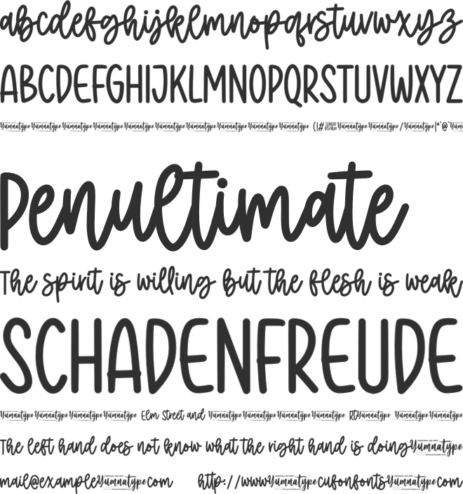 Sunday Flicker Personal Use font preview