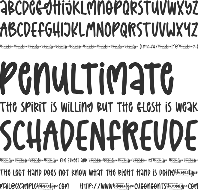 Salty Milky font preview