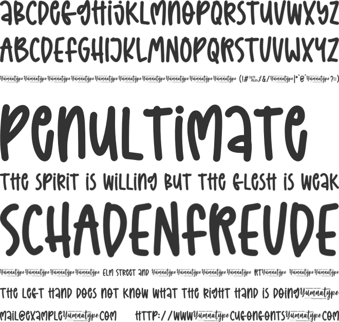 Salty Milky font preview