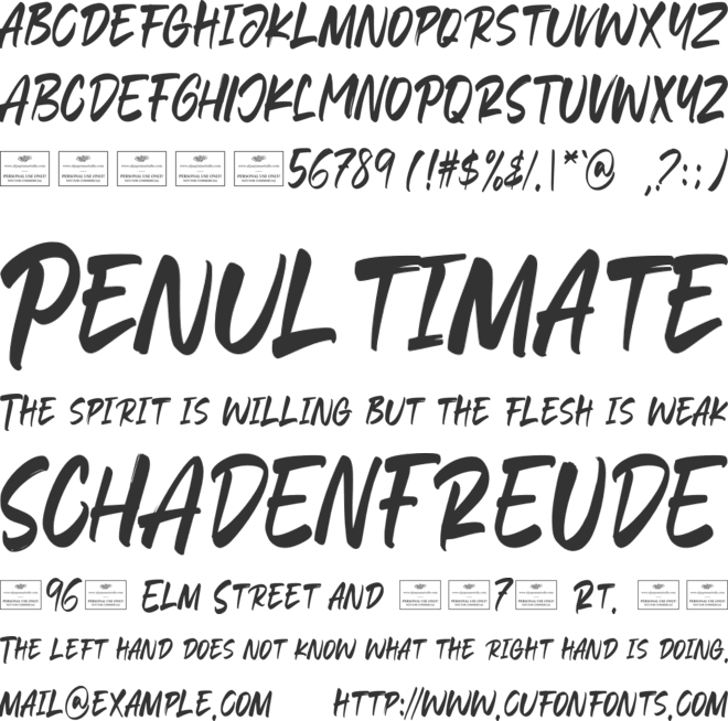 Evocative font preview