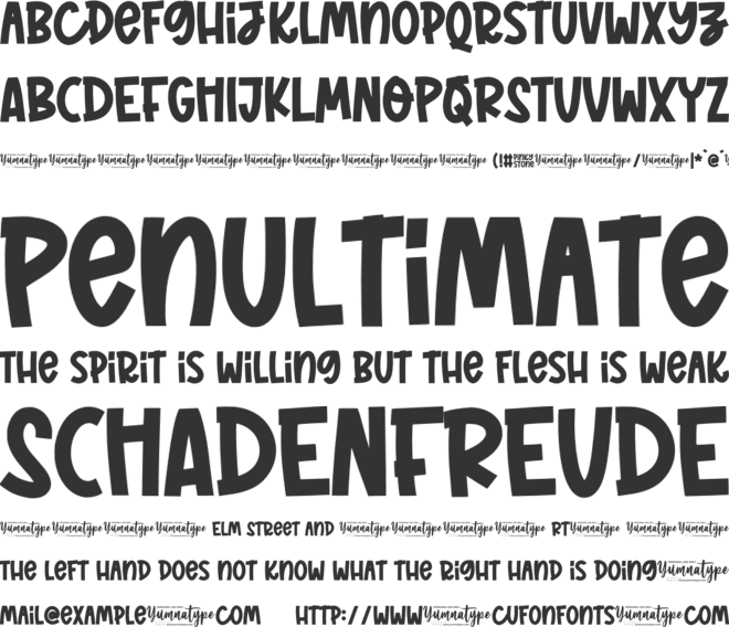 Pinky Stone Personal Use font preview