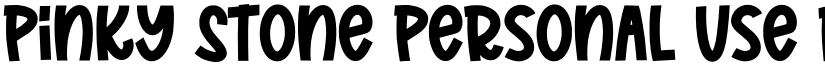 Pinky Stone Personal Use Regular font