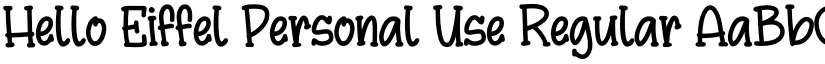 Hello Eiffel Personal Use Regular font