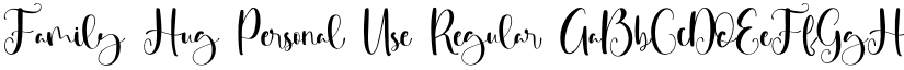 Family Hug Personal Use Regular font