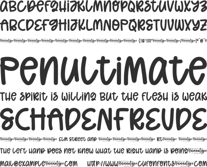 Chubby Lines Personal Use font preview