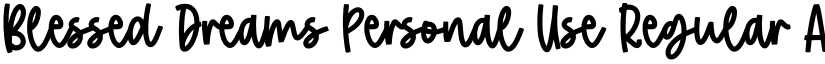 Blessed Dreams Personal Use Regular font