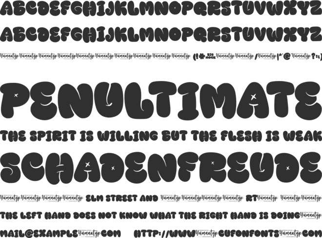 Big Mock Personal Use font preview