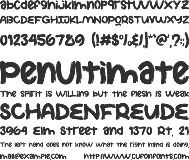 Quesmo font preview