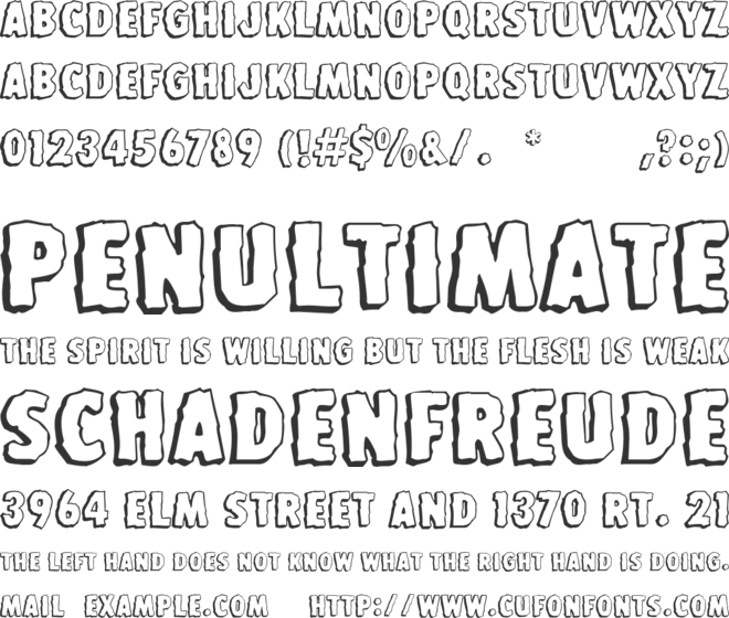 (Flintstone) Bedrock BT font preview