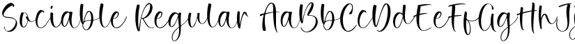 Sociable Regular font