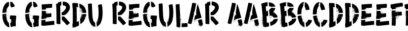g Gerdu Regular font