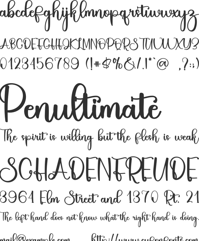 Little Holiday font preview