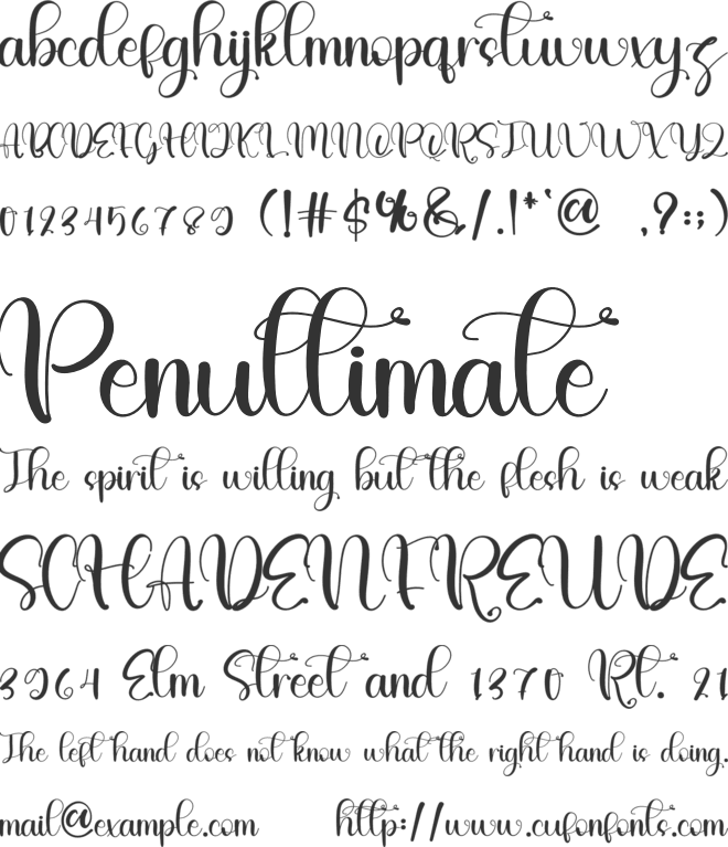 Rain  And Beach font preview