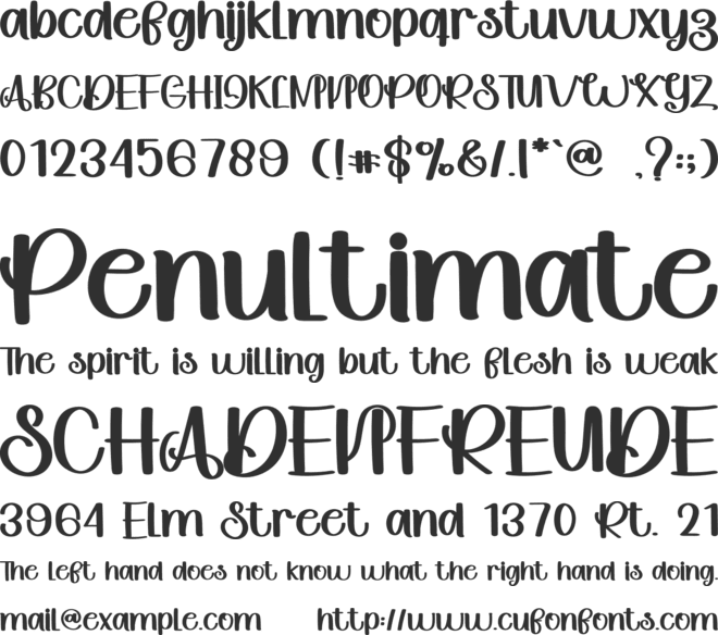 Humble font preview